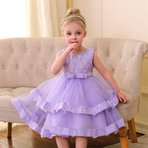 lontakids Kids Girl Sleeveless Princess Tulle Dress Toddler Formal Flower Party Dresses Birthday Wedding Pageant Dress
