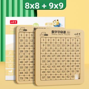 XIAOGUAICAI | Magnetic Digital Hua Rong Dao Slide Puzzle Cognitive Development Educational Toy