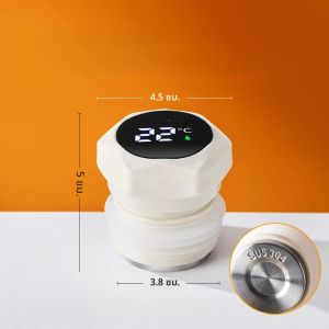 Gianxi ปลั๊กกระบอกน้ำร้อนเกรด makanan rumahan ปลั๊กสแตนเลสพลาสติกปลั๊กจอแสดงอุณหภูมิอัจฉริยะที่กั้นหม้อ