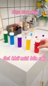 Gel Khử Mùi Bồn Cầu Hương Hoa Mỗi Tuýp 12 Bông Mùi Hương Hoa Giao Ngẫu Nhiên Dung tích: 75ml Gel Khử Mùi Bồn Cầu Gel Thơm Khử Trùng Bồn Cầu Dạng Thạch Hình Bông Hoa Làm Sạch Khử Mùi Vệ Sinh Diệt Khuẩn Tramanhshop