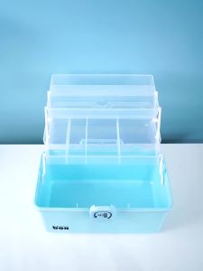 3 Layers Medicine Box First Aid Kit Portable Storage Box Family Medicine Organizer Box Container 藥品收納箱