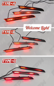 Perodua Axia SE/AV (14-17) Myvi Icon G/X (15-17) Alza (18-21) Reflector Rear Bumper LED DRL Daylight Brake Light Lamp Rear Foglamp Foglight Spotlight