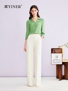 Summer Elegant V-Neck Silk Shirt
