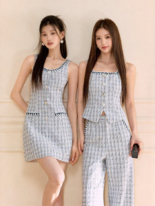 oshea | Đầm Ánh Xanh Nhạt Thời Trang Elegant Không Tay Ôm Dáng A cho Mùa Hè