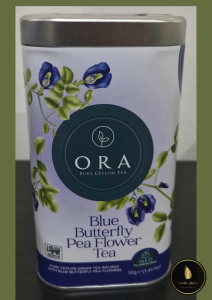 ORA Blue Butterfly Pea Flower Tea | Pure Ceylon Green Tea Infused with Blue Butterfly Pea Flowers