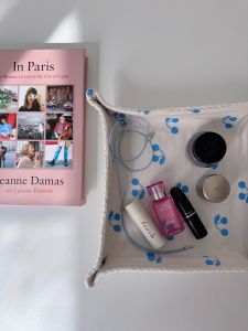 Gogo Glow 2023 Cherry Desktop Storage Tray Snack Plate Simple Square Fabric Storage Organizer for Home Desktop Organization