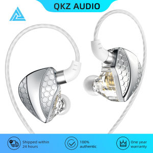 หูฟัง QKZ Hi6T ไดนามิกความละเอียดสูงสเตอริโอรอบทิศทาง HiFi หูฟังเพลงหูฟังอินเอียร์แบบอินเอียร์แบบสตรีมสดพร้อมไมโครโฟนเกม