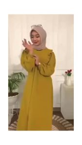 Gamis Lebaran 2025 Viral Bahan Cringkle Airflow