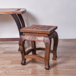 Doorway Shoe Wearing Stool Solid Wood Low Stool Small Bench Porch Retro Domestic Living Room Stool Coffee Table Stool Wooden Storage Stool