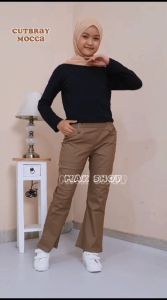 Cutbray Anak 6-12 Tahun Bahan Twill Combed Chino Melar Celana Cutbray Anak Perempuan