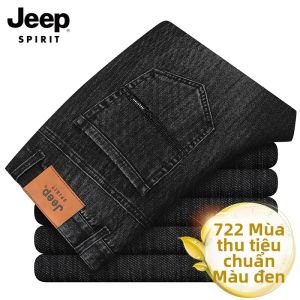 JEEP SPIRIT | Quần Jeans Nam Dáng Rộng Thẳng Giặt Casual Mùa Xuân Thu