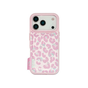 Eyekey Ins Pink Leopard Print KT Cat Phone Case Apple 16 iPhone 17 pro Max New Model 14 Elegant Girl Heart 15 pro Leather 13 Anti-Fall Protection Cover