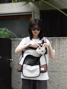 HamshMoc Dog Cat Backpack Carrier Two Ways To Carry Ventilation Window Portable Travel Bag Under 7kg