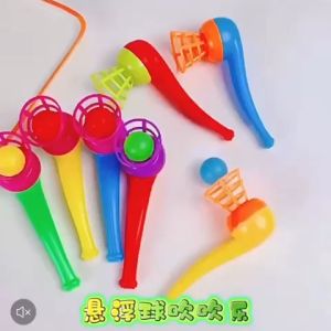 ILU911 Mainan Anak Bola Pipa Tiup / Pipe Blow Ball Mainan Peluit Pipa Bola Terapi Wicara /Bola Tiup