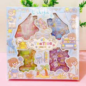 Stiker Anak MOCHI Series Isi 100 buah Label Buku Diary Agenda Tahan Air 8x8cm Dekorasi Lucu Gemes