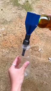 Corong Teleskopik Lipat Fleksibel Air Minyak Bensin Solar Wadah Corong Filter Pengisian Bahan Oil