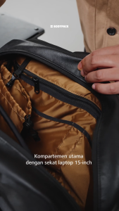 Bodypack Weston Ravle Laptop Shoulder Bag 15-Inch Tas Selempang Kerja Kuliah Sekolah Classic - Hitam