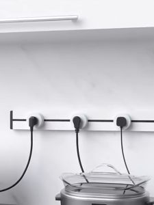 FLKL White/Black Movable Power Track Socket 8000W Universal Power Adapter Socket with USB+TypeC for Kitchen/ Living Room