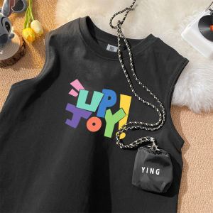 Áo Thun Không Tay American Style Vest Dành Cho Nam Mùa Hè 2025 Thương Hiệu Đường Phố Cao Cấp Thể Thao Rộng Rãi Không Tay Áo Thun