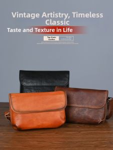 BOLIAO | Casual Trendy Mens Leather Flap Bag