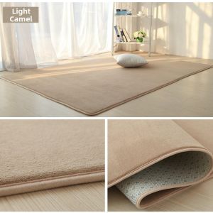 XINXIANGRUI | Thick Velvet Coral Long Rectangular Carpet