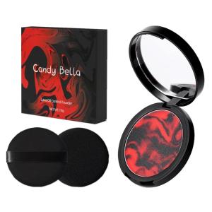Candy Bella Violet Natural Skin-Friendly Oil-Control Powder Cake Makeup Setting Tool Brightens Skin Tone for All Skin Types