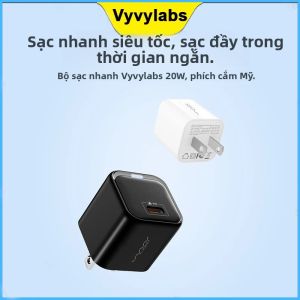 Sạc Nhanh USB Type C PD 20W Vyvylabs Dành Cho iPhone 15/14/13 Xiaomi - Tương Thích QC4.0 QC3.0 Có Phích Cắm EU/US
