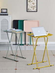 โต๊ะทานอาหารพับได้แบบพกพา โต๊ะคอมพิวเตอร์พลาสติกสำหรับใช้ในบ้าน ไม่ต้องติดตั้ง โต๊ะหนังสือขนาดเล็กสำหรับหอพักนักเรียน โต๊ะพับได้สำหรับใช้ในบ้าน