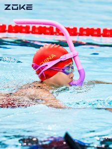 Zoke Kid Front Head Silicone Snorkel Breathing Swimming Tube For Training Scuba Diving Under Water Snorkling Breathing Diving Equipment