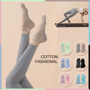 ถุงเท้าพิลาทิส ถุงเท้าโยคะ Grips พิลาทิสสตรี Toeless ถุงเท้าสำหรับพิลาทิส Barre ออกกำลังกาย ถุงเท้ากันลื่น ถุงเท้าห้านิ้ว