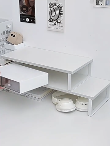 SG Ready Stocks 🇸🇬 Ergonomic Monitor Riser 🖥️ | Elevated Shelf | Wooden Laptop Stand Computer Heightening Platform Desktop Storage Rack Desk Organizer Shelf Workspace Table Organizer Keyboard Storage Space Saving Office Home Study Setup