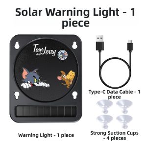 NAILI | Solar LED Car Atmosphere Light Warning Blinking Eye Light