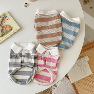 Tutu German Cat Clothes Pure Cotton Striped Polo Shirt for Hairless Cats Such as Sphinxes Suitable for Spring Summer And Autumn