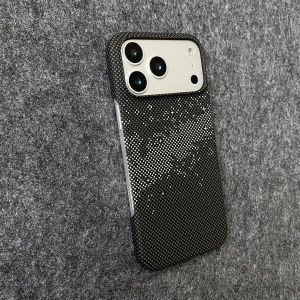 เคสโทรศัพท์แข็งคุณภาพสูงลายเคฟลาร์คาร์บอนไฟเบอร์สุดหรู สำหรับ iPhone 17 Air16 15 14 13 12 11 Pro Max ป้องกันการกระแทก