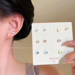 PINK EMPRESS | Colorful Round Pearl Small Elegant Women Earrings