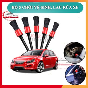 Bộ 5 Chổi Cọ Vệ Sinh Xe Ô Tô Đa Năng - Cọ Rửa Khoang Máy Mân Xe Nội Thất Cọ Quét Vệ Sinh Khe Hở