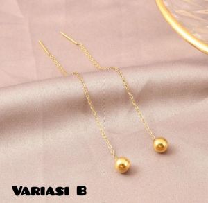 Anting jurai panjang titanium anti karat