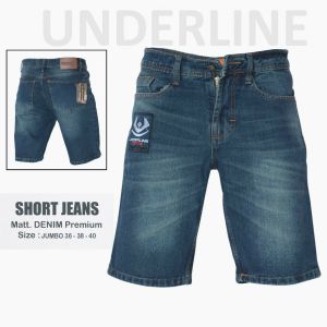 CELANA PENDEK JEANS PRIA UKURAN JUMBO BIG SIZE - CELANA MODEL TERBARU+EMBLEM LOGO BORDIR PREMIUM DISTRO COD BISA BAYAR DI TEMPAT
