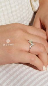 Nhẫn nữ bạc 925 Eleanor Accessories nhẫn thiết kế đính đá lấp lánh phụ kiện trang sức 6311