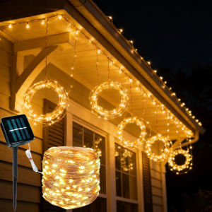 4M/7M/12M/22/32M LED Solar String Fairy Lights Outdoor Path Garlands Lamp Patio Waterproof Christmas Wedding Garden Street Light