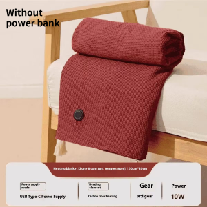 Portable USB Electric Heating Blanket Wearable Shawl Wrap Fast Warm 3 Temperature Levels for Home Outdoor Office Use