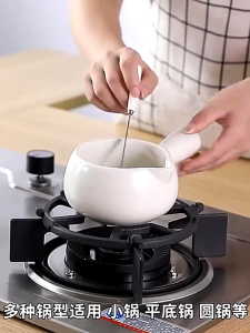 Cast Iron 8 Grooves Ring Universal Stove Rack Cast Iron Stovetop Universal Rack Stove Moka Small Rack Holder Anti-skid