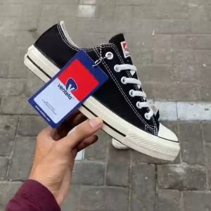 Sneakers Ventela 70s Ethnic Low Black Natural Premium Sepatu Pria Wanita & Anak Sekolah Casual