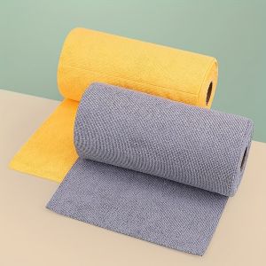 1 Roll(20pcs) 25x25CM Disposable Dish Rag Microfiber Towel Roll Hand Tear Cleaning Towel Reusable Washable Microfiber Towel