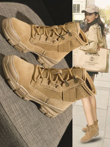 Comfortable Canvas Martin Boots Womens High-Top Thin Summer Outdoor Climbing Shoes Desert Boots with Inner Heightening