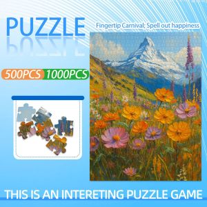 BILIBILI | 1000 pcs The Snow Mountain Jigsaw Puzzle Home Decor Adults Puzzle Games Family Fun Floor Puzzles Educational Toys for Kids