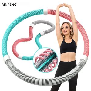 วงแหวนเหล็กเสริมแรงแบบพับได้ สำหรับบริหารเอว ฟิตเนสที่บ้าน