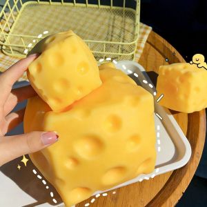 Simulate Cheese Squeeze Toy Slow Rebound Pinching Office Decompression Slow Rebound Cheese Pinching Ornament Relax Decompress