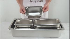 Nipiin Full Set Stainless Steel Gastronorm Pan Steam Table Food Pan Serving Basin Food Warmers thickened and deepened multifunctional