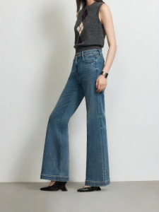 Vero Moda | Button V-shape Buttocks-lifting York Line Washed Flared Jeans